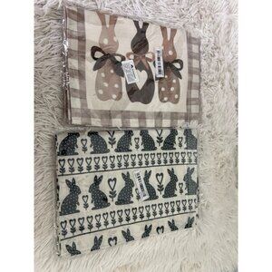 Lot 2 New Easter Table Runners Easter Bunny Rabbit 13 X 72